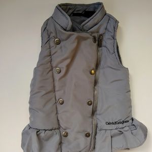 Girls gray Calvin Klein vest, size 3